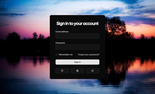 shadcn ui shadcn login form blocks block dark